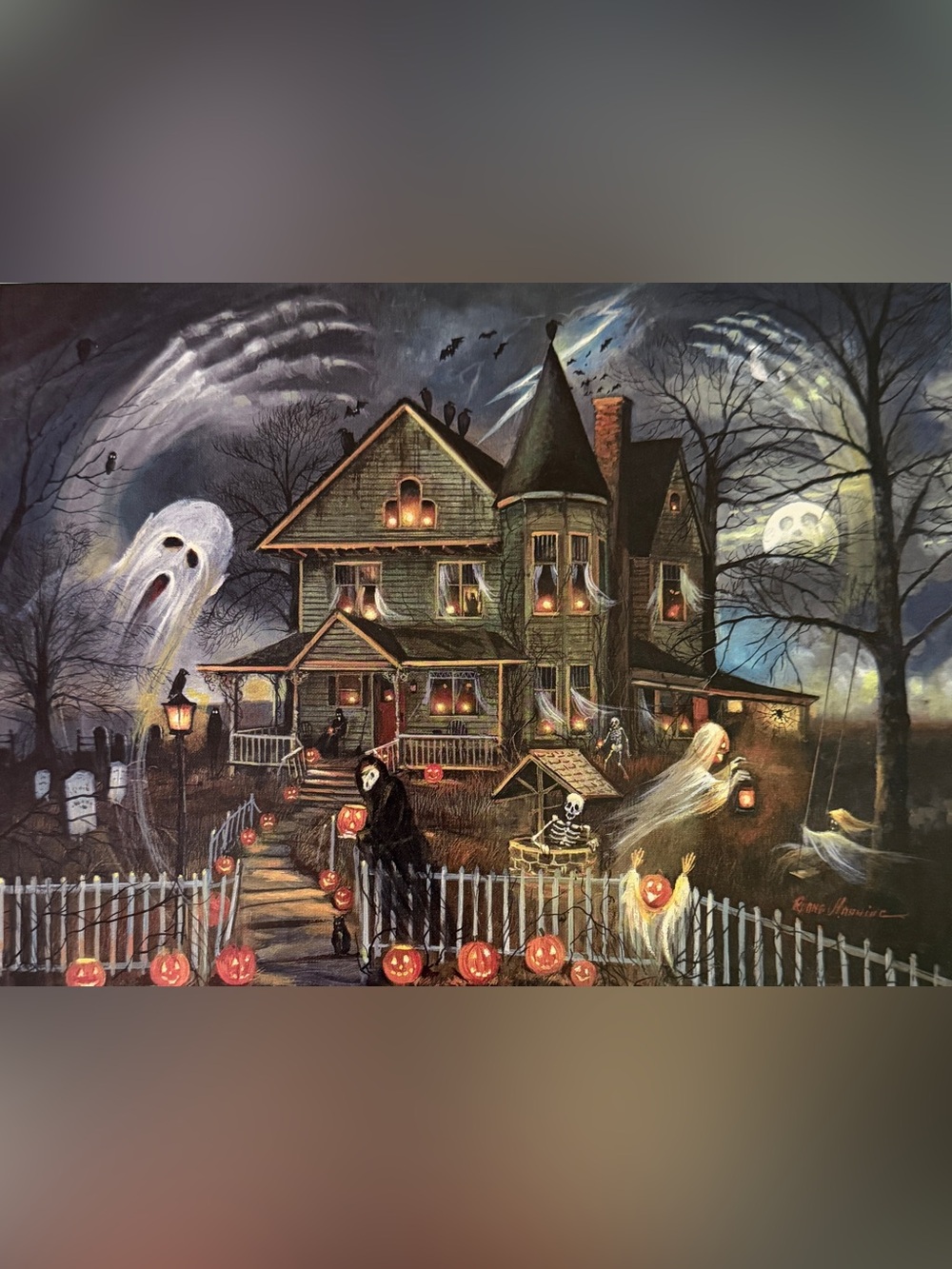 COMPLETE Haunted Haven 300 Piece Halloween Puzzle